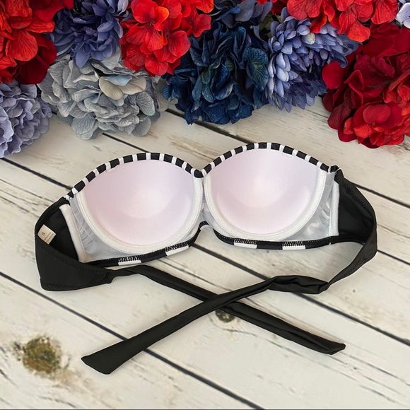 Retro Black & White Dot High Waist Push-Up Bikini - Picture 12 of 16